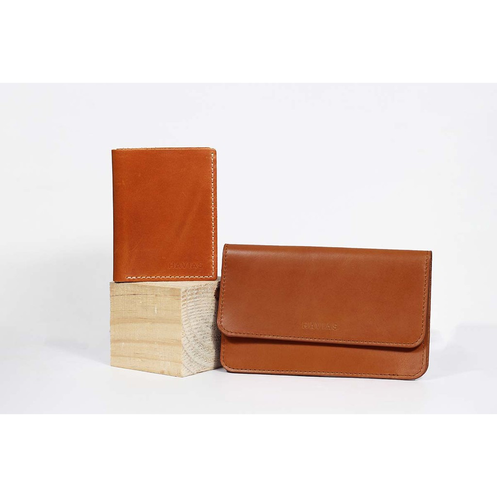 MOMO &amp; VENUMI HAVIAS couple ví unisex thời trang da bò thật nhập khẩu 100%