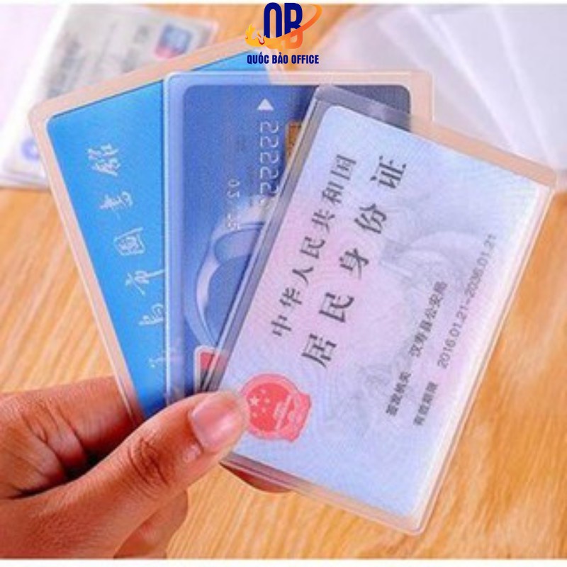 COMBO 10 TÚI NHỰA ĐỰNG BẢO VỆ THẺ ATM, CĂN CƯỚC CÔNG DÂN, CARD VISIT, BẰNG LÁI XE, THẺ SINH VIÊN, THẺ NHÂN