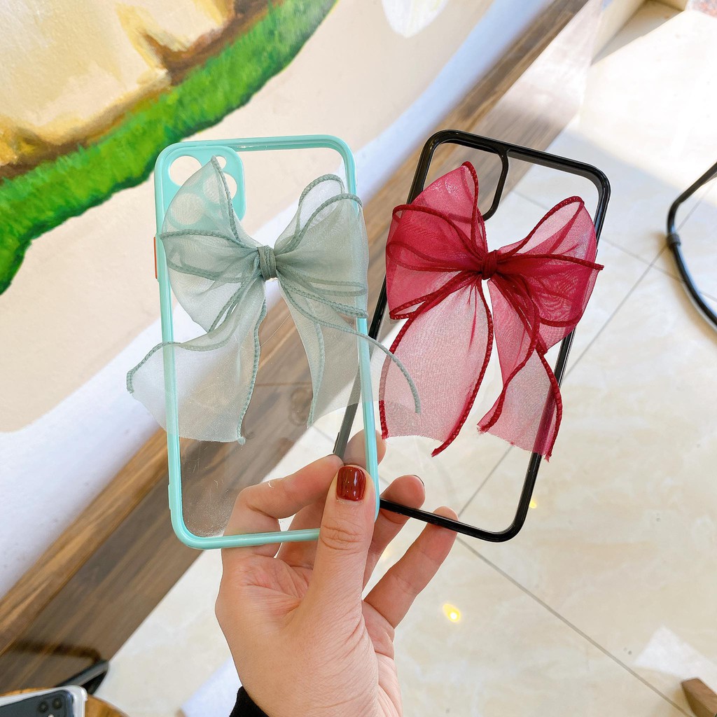 Ốp lưng iphone ROCK VIỀN MÀU NƠ VOAN TIỂU THƯ 7plus/8/8plus/x/xs/xs max/11/11 pro/11 promax,Anh Ga Cas