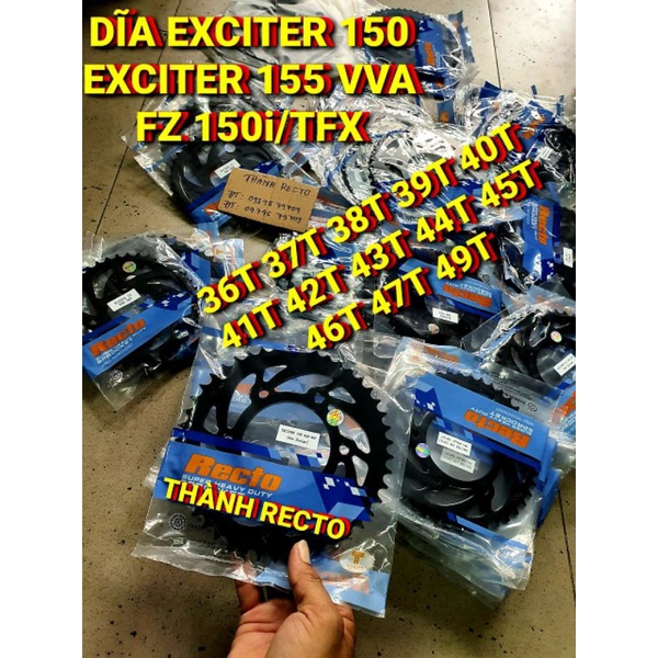 DĨA EXCITER 150/EXCITER 155 VVA/TFX 150/FZ 150i SIZE 36,37,38,39,40,41,42,43,44,45,46,47,48,49 RECTO