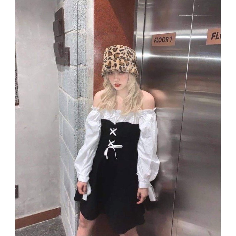 FERY DRESS - ĐẦM TRỄ VAI PHỐI TRẮNG ĐAN DÂY NGỰC | BigBuy360 - bigbuy360.vn