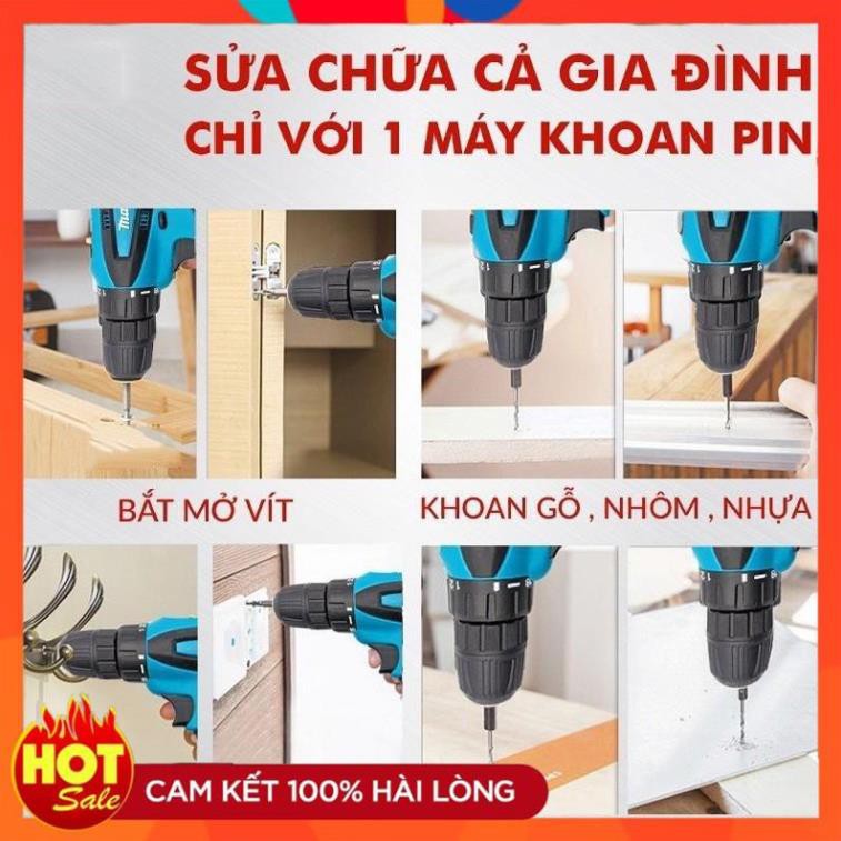 [Hàng Tốt] Máy khoan pin makita 12v tặng bộ phụ kiện 24 chi tiết
