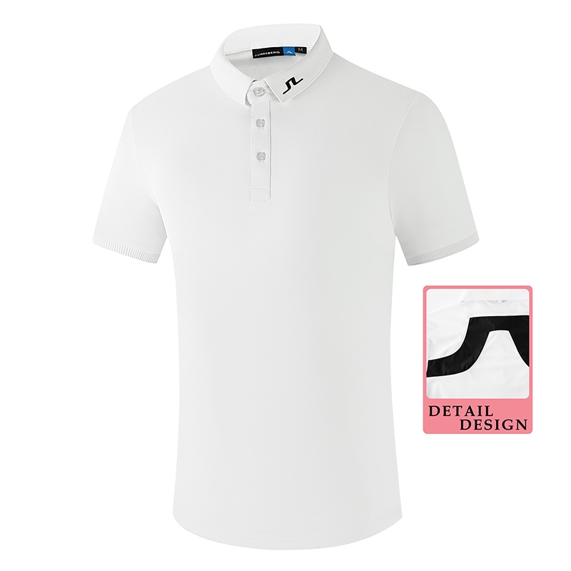 J.LINDEBERG Gold Lindberg Golf Tay ngắn Áo thun Nam Mùa hè Thoải mái Thể thao Áo thun Polo Quần áo Golf Nam Quick Dry Jersey
