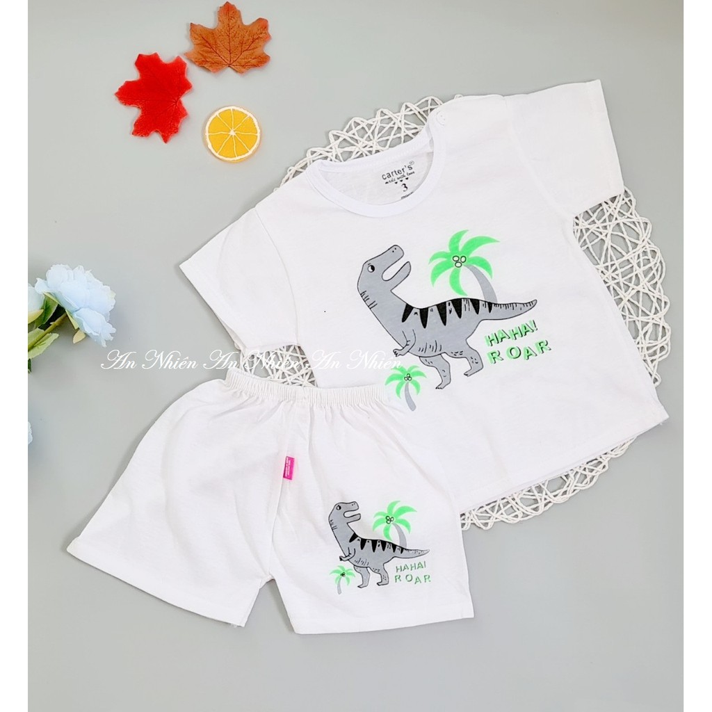 HÀNG LOẠI 1 - Set 5 bộ cộc khủng long cotton 2 chiều từ 3-14kg