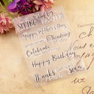 Con dấu silicon trong suốt họa tiết chữ độc đáo