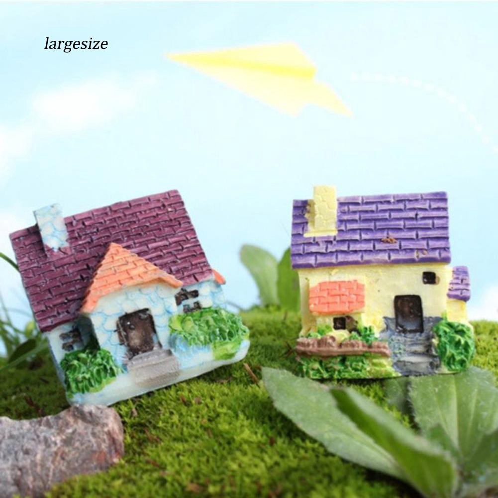 Mô hình nhà lgsz _ mini bằng nhựa dùng để trang trí tiểu cảnh sân vườn