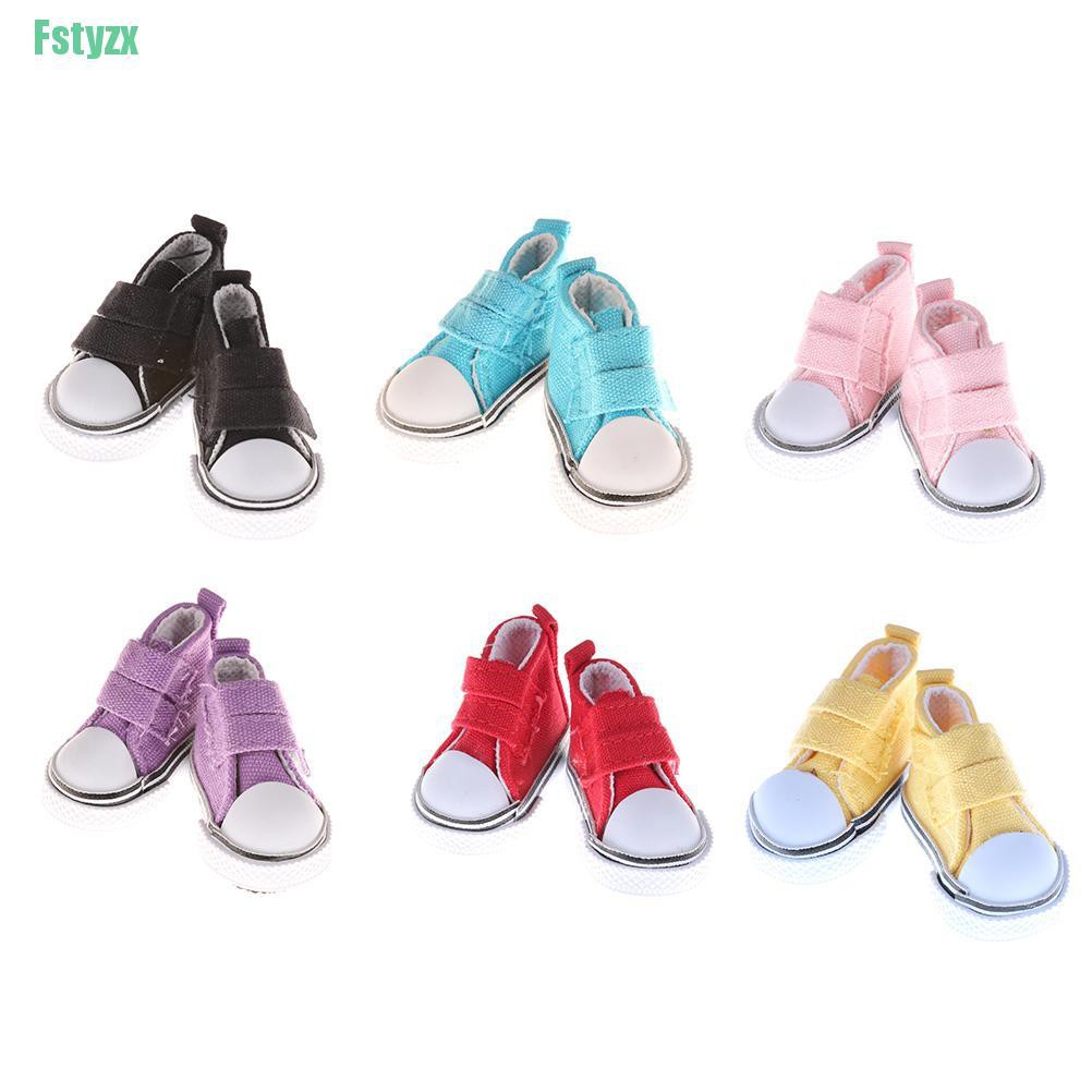 fstyzx 1/6 BJD Doll Fashion Mini Toy 5cm Canvas Shoes Sneaker Bjd Doll Shoes Accessories