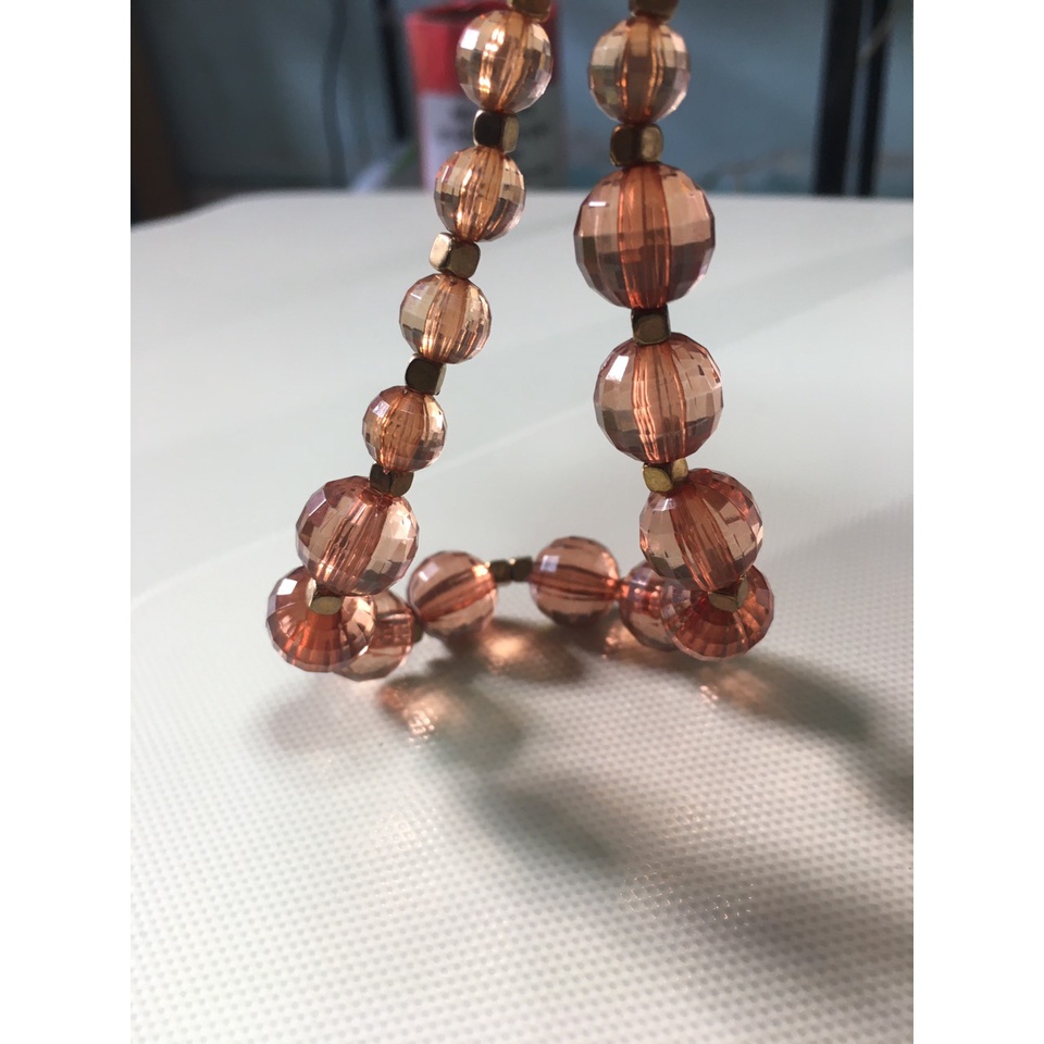 VÒNG CỔ HẠT NÂU PHỤ KIỆN SI NHẬT