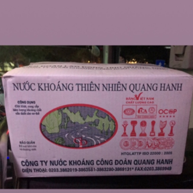 Nước khoáng mặn Quang Hanh thùng 20 chai*500ml ( date luôn mới nhất)
