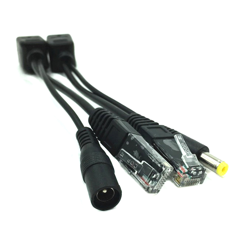 Newgye Power Over Ethernet Passive PoE Adapter Injector + Splitter Kit PoE Cable Black Super