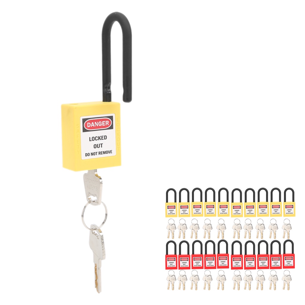 10 Bộ Khóa 38mm Lockout Lock Chống bụi Nylon Kỹ thuật Công nghiệp Cách nhiệt cụ an ninh cho các nhà máy Helium066