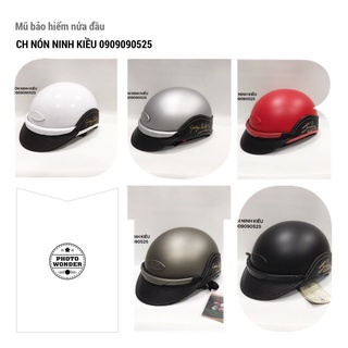 MŨ BẢO HIỂM NỬA ĐẦU BỌC DA KIỂU VESPA
