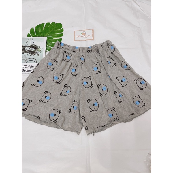 Quần đùi thun mặc nhà cho nữ xinh xắn