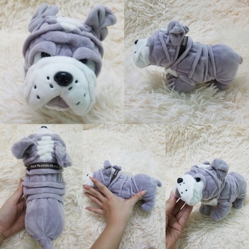 Gấu bông con chó Pug Bull Bulldog mặt xệ nhăn giống như thật