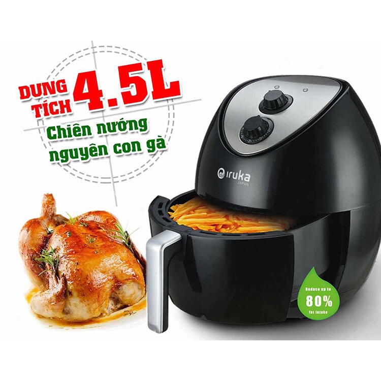 NỒI CHIÊN NƯỚNG KHÔNG DẦU IRUKA I-68 4.5L