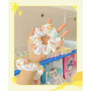 Dây buộc tóc , cột tóc scrunchies họa tiết dễ thương