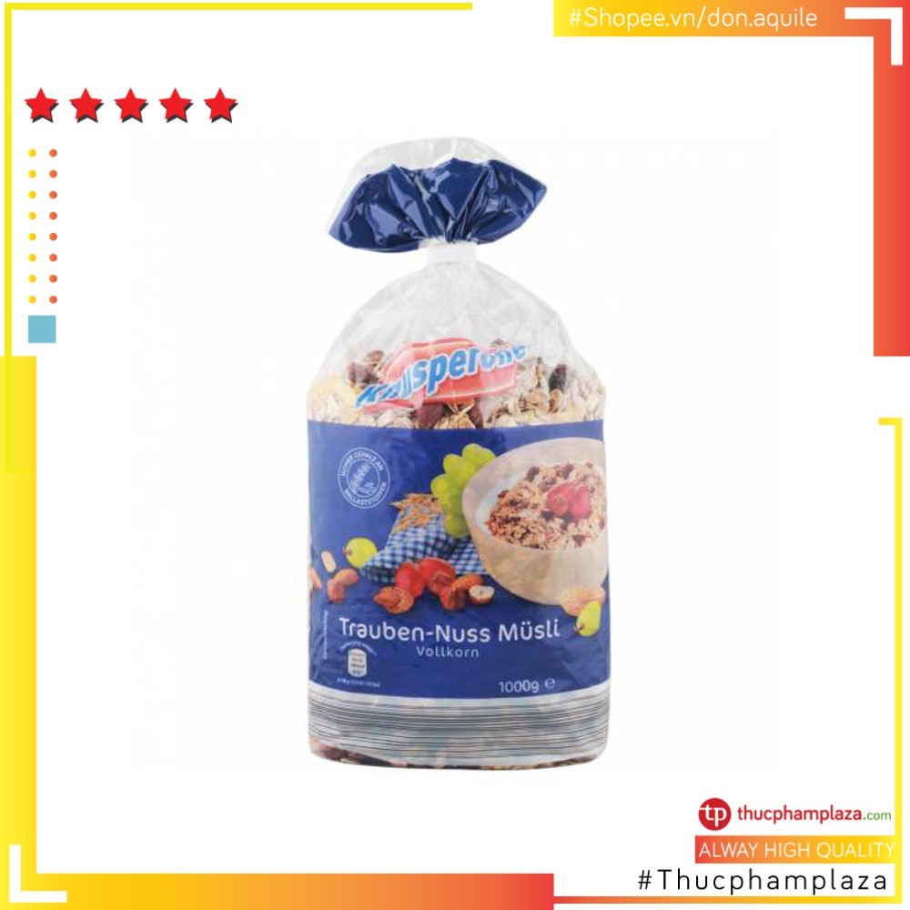 Ngũ cốc Muesli nhiều hạt hiệu Knusperone gói 1kg
