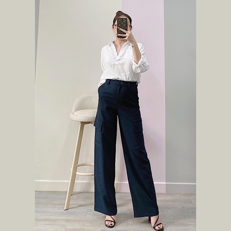 Quần Tây suông phối túi hộp Topshop chuẩn xịn (Hình thật) | BigBuy360 - bigbuy360.vn