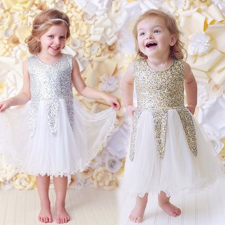 TR❤Đầm sát nách cổ tròn thiết kế đơn giản cho bé gái