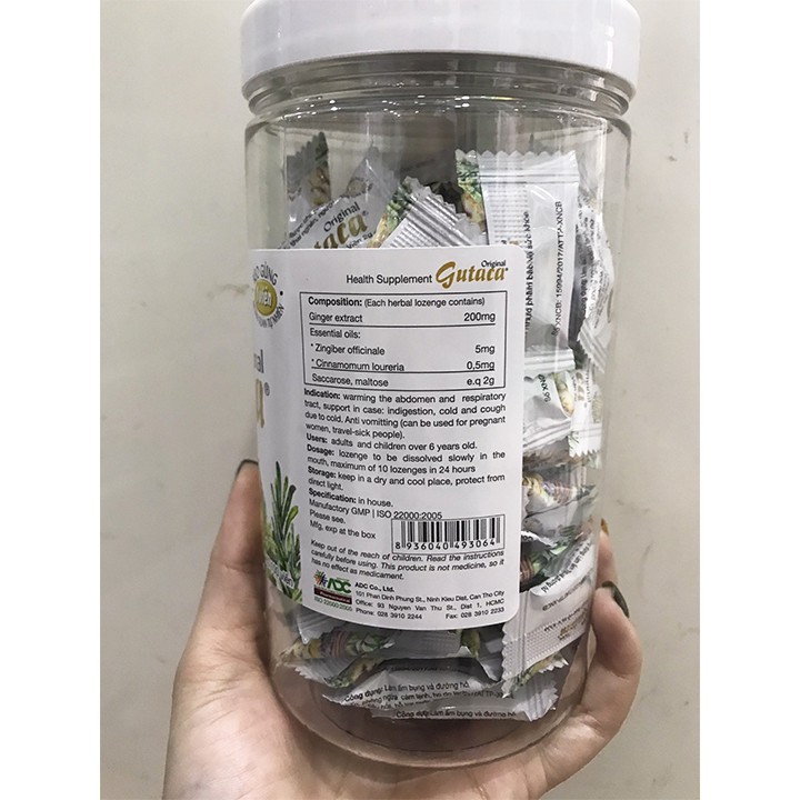 Kẹo Gừng Gutaca Original Lọ 100 / 200 viên - Victory Pharmacy