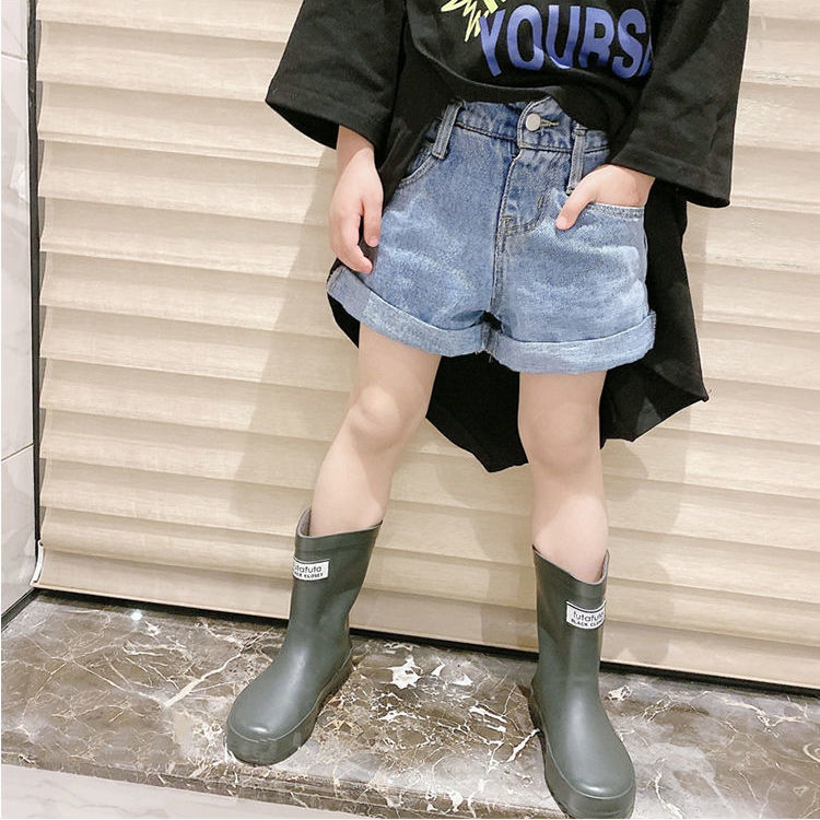 Quần short denim bé gái thời trang mùa hè phong cách Hàn Quốc