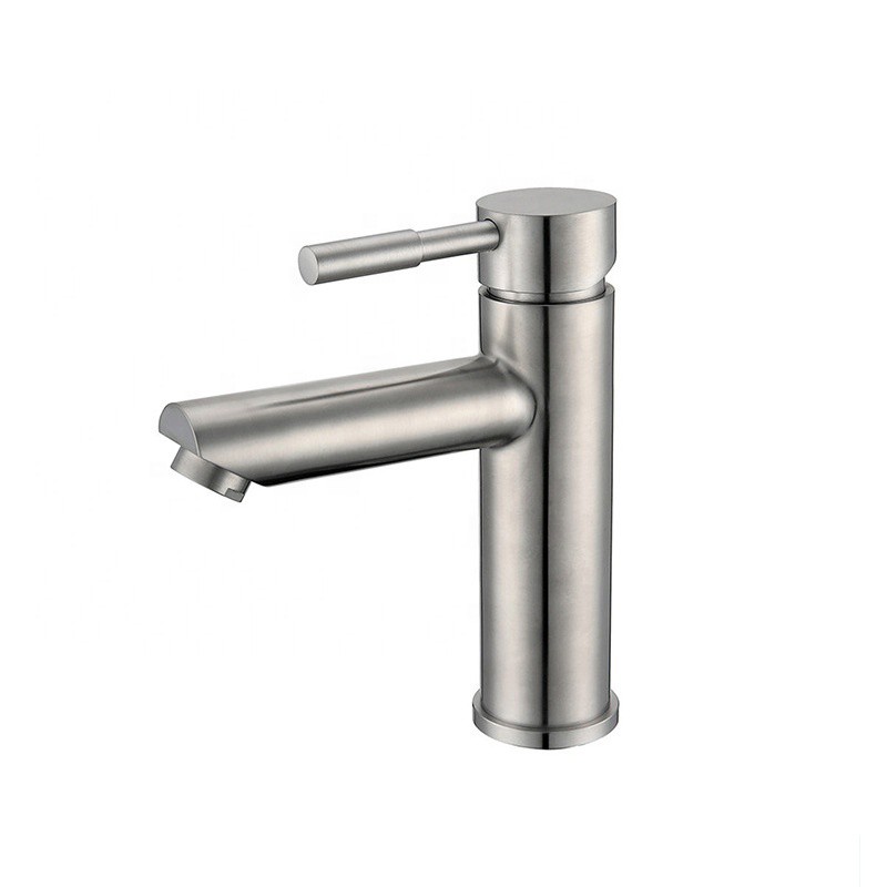 [Mã BMBAU50 giảm 7% đơn 99K] Vòi Lavabo Lạnh Schmidt Inox 304 Tròn 1 Đường Nước (Tặng dây cấp)