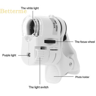 ☀HOT HOME☀ 60X Phone Microscope Zoom Micro Camera Clip Lens w/ LED Light