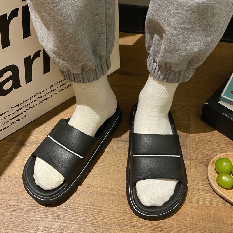 Dép đế bằng quai ngang IELGY chống trượt thiết kế đơn giản thời trang cho nữ