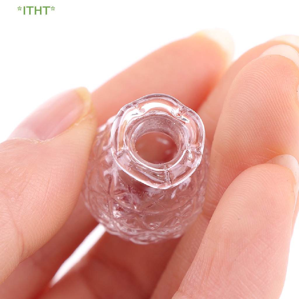 Set 2 Bình Hoa Thủy Tinh Mini Tỉ Lệ 1: 12 Dùng Để Trang Trí Nhà Búp Bê Mới