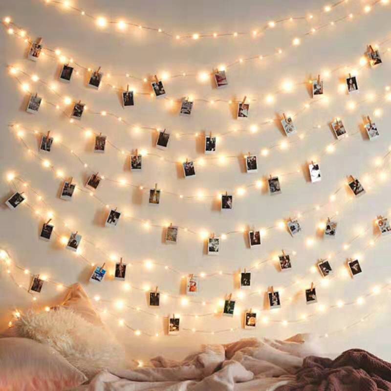 Dây Đèn LED Bằng Đồng Điều Khiển Từ Xa 5M Chống Thấm Nước Trang Trí Giáng Sinh