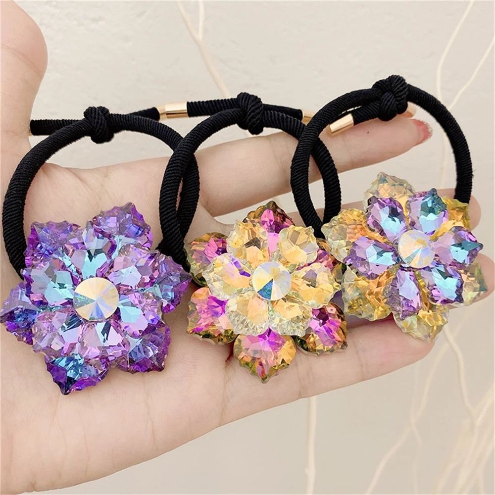 Dây buộc tóc cao su co giãn hình hoa sen thời trang cho nữ