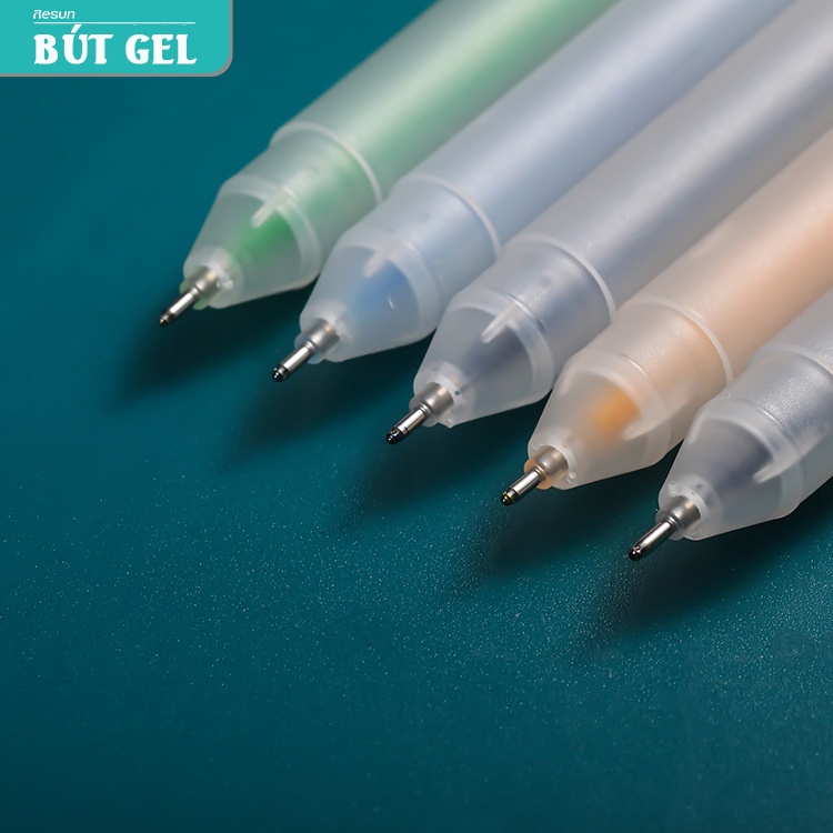 Bút mực gel nét 0.5mm Resun B18 nhiều màu ghi chép mượt mà cho học sinh, văn phòng