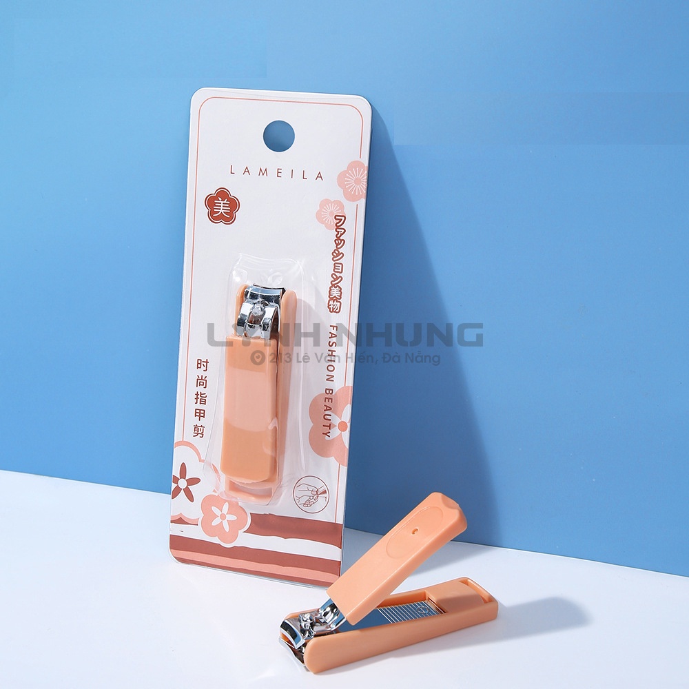 Bấm móng tay vỏ nhựa cam 3325
