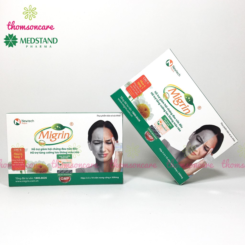 Migrin - Mua 6h tặng 1h bằng tem tích điểm - hết đau nửa đầu, tăng tuần hoàn máu não, hoạt huyết | BigBuy360 - bigbuy360.vn