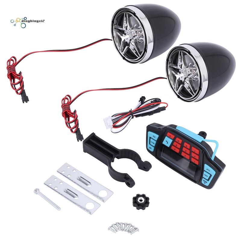 Hệ Thống Loa Âm Thanh Mp3 Kèm Điều Khiển Từ Xa Cho Xe Máy