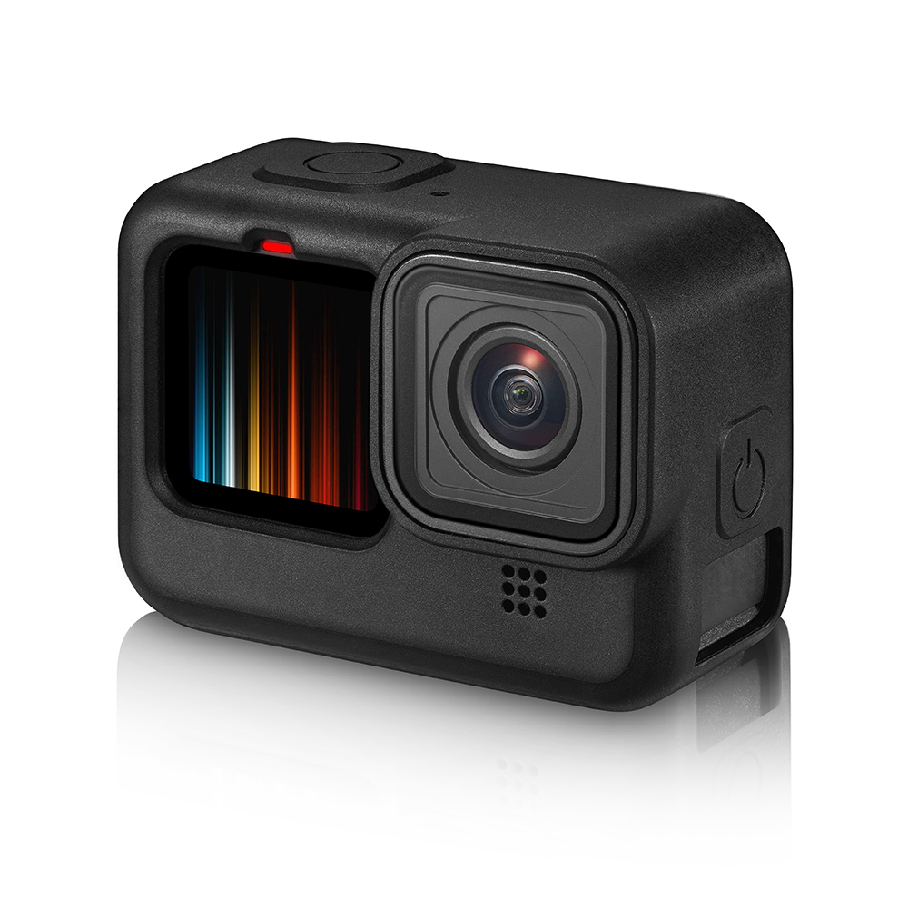 Vỏ Bảo Vệ Silicon Chống Sốc Chống Rơi Kèm Ống Kính + Dây Đeo Cho Gopro Hero 9