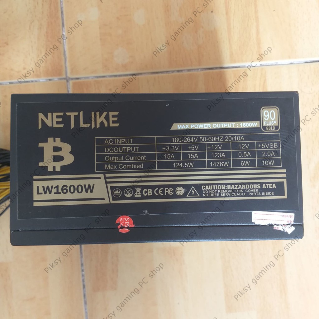 PSU / Bộ nguồn máy tính Netlike LW1600W (90 Plus Gold)