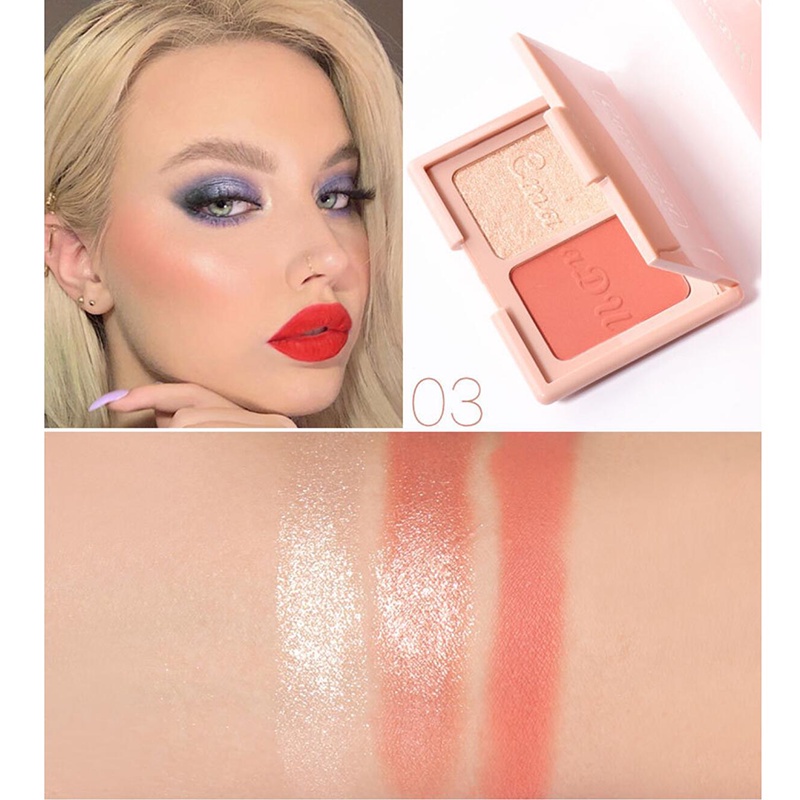 【shiny b&s】Blush 3 Colors Blusher Palette highlighter Brightening contour powder Face Makeup Cosmetics | BigBuy360 - bigbuy360.vn