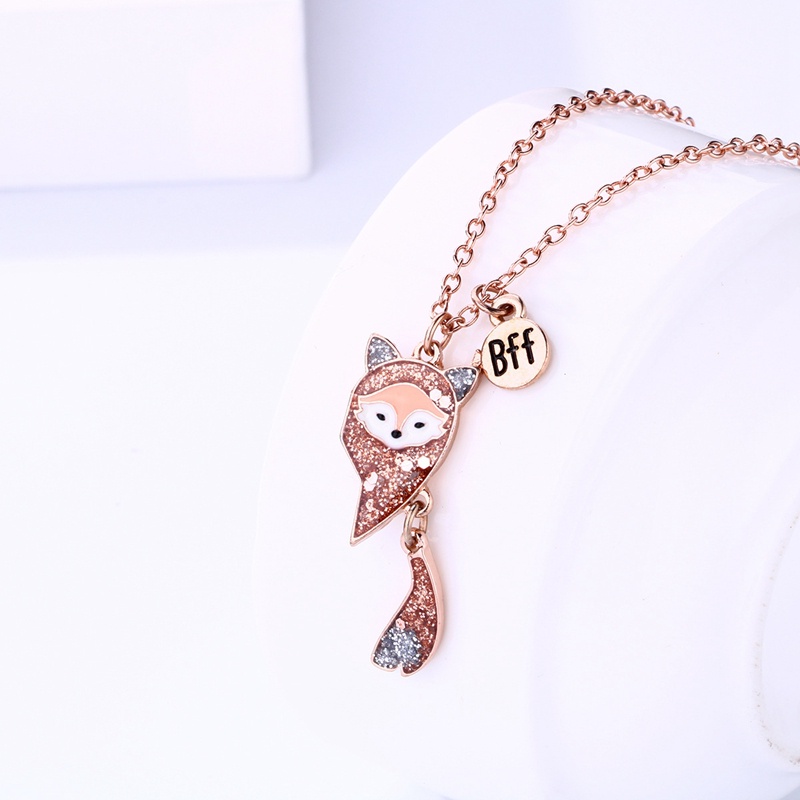 Set 2 Vòng cổ Tình Bạn Mặt Hình Cáo Hoạt Hình