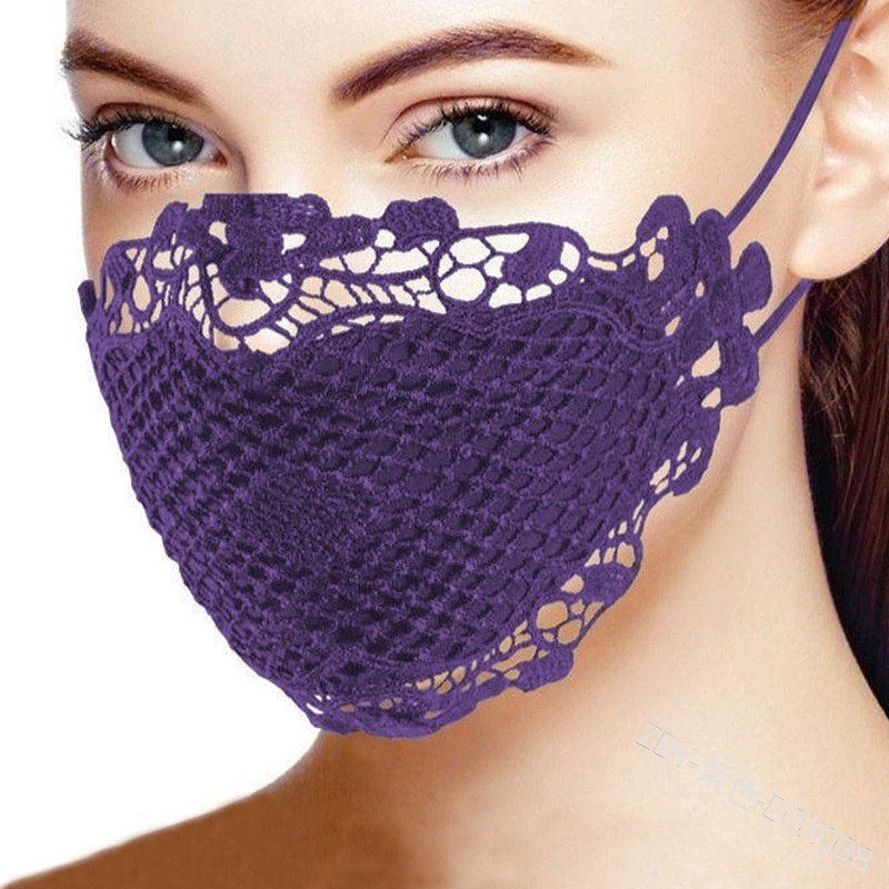 Khẩu trang vải ren thời trang thoáng khí có thể giặt sạch và tái sử dụng