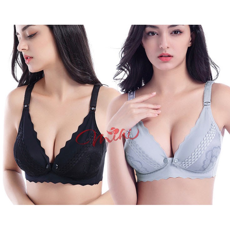 Áo Lót Bầu Cao Cấp - Áo Ngực bầu sau sinh cho con bú ti chống chảy xệ không gọng có mút Size lớn - Đồ lót bà bầu Bigsize