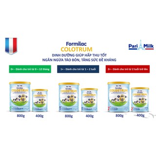 Sữa bột Formilac Colostrum 0+, 1+, 2+ 900g