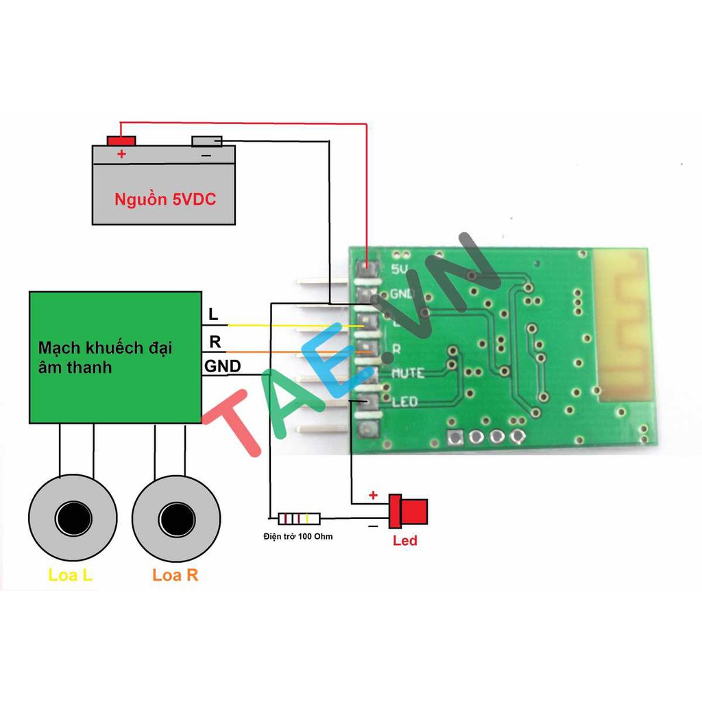 Mạch Bluetooth Âm Thanh 4.0 Win-668