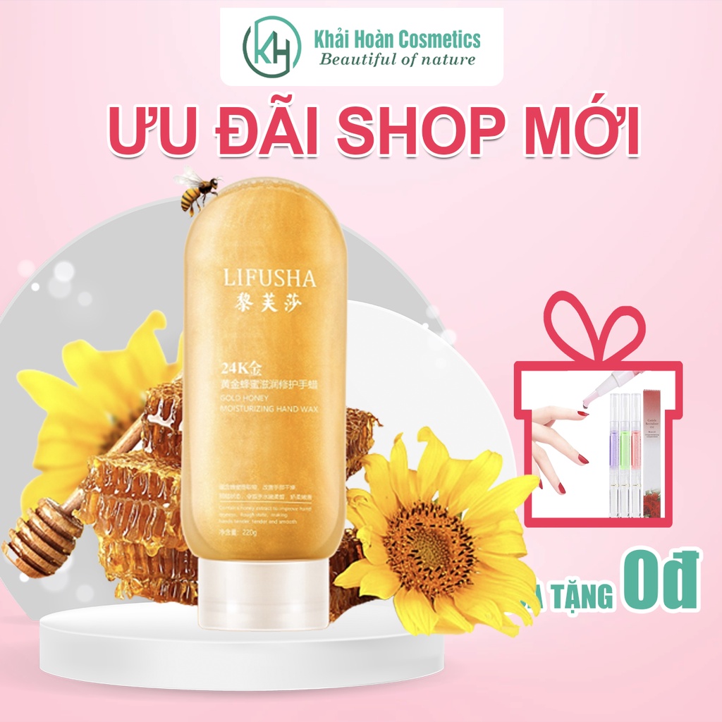 Lifusha dưỡng da tay, Sáp dưỡng da tay LIFUSHA chiết xuất mật ong dưỡng ẩm chống khô da, mặt nạ lột day tay 220g