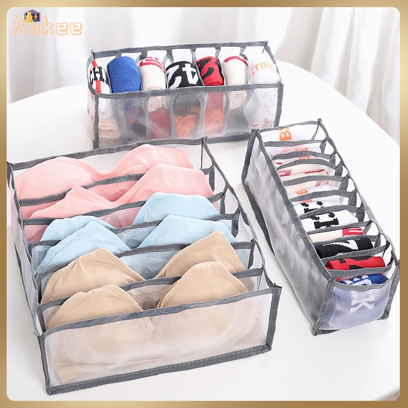 Aokee Ngăn kéo Gia dụng Hộp lưu trữ Đồ lót Vớ Áo ngực Quần lót Bộ tổ chức lưu trữ