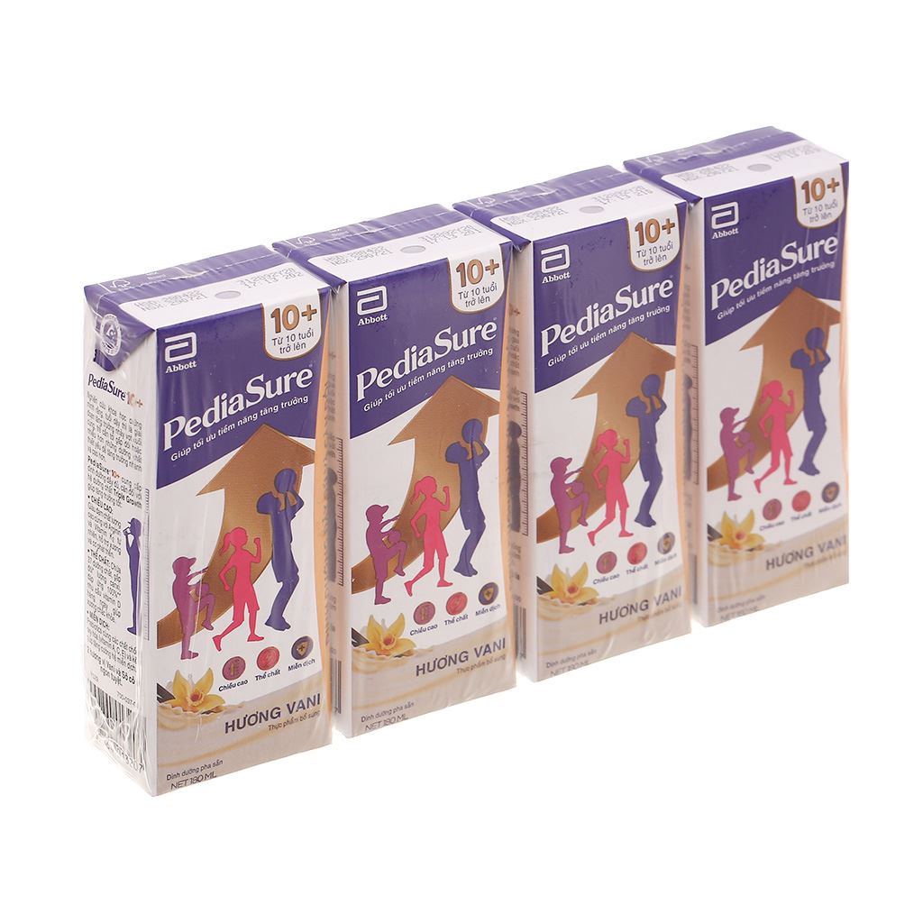Thùng sữa nước Abbott Pediasure 10+ hương vani (48 hộp / 180ml)
