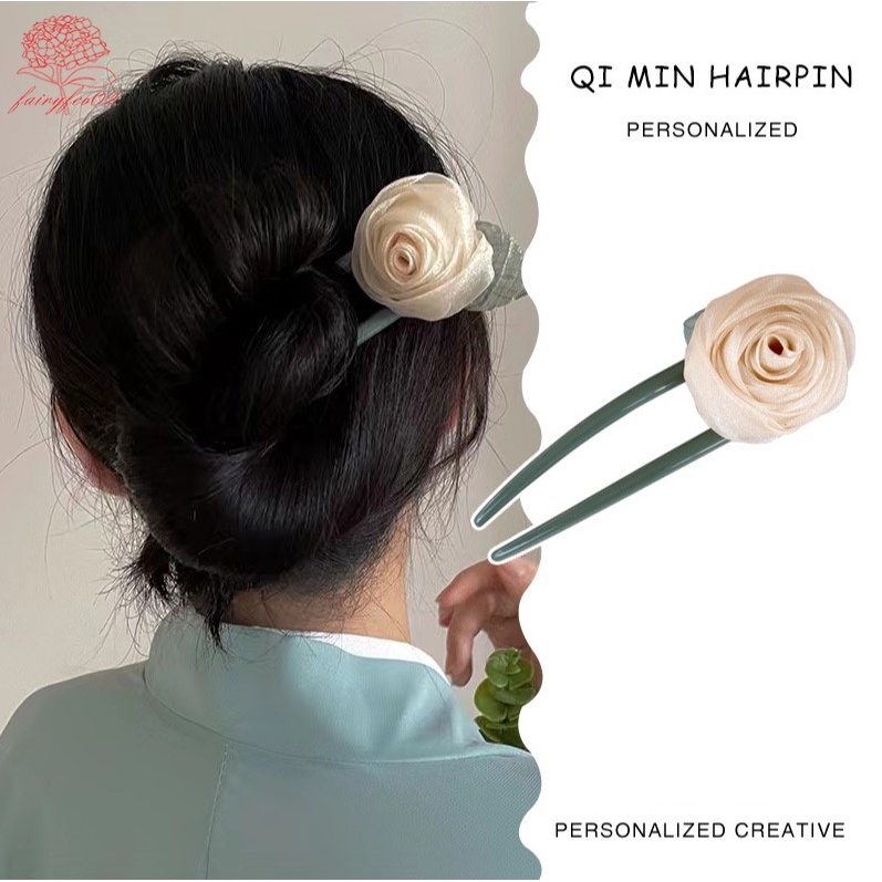 Kẹp Tóc Hoa Trà Lớn Phong Cách Hàn Quốc Cho Nữ
