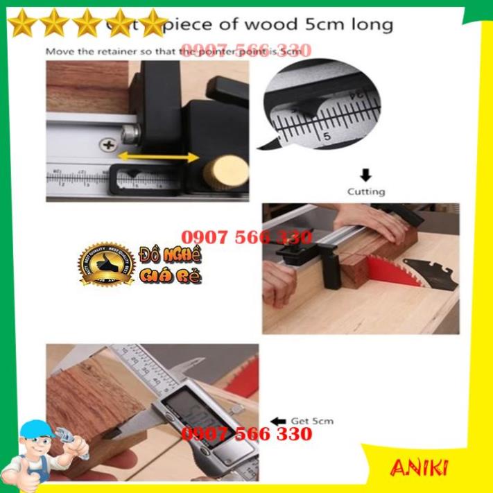 Cữ Chặn Gỗ Chỉ Vạch Cho Máy Phay Máy Cưa Bàn DIY Làm Mộc QE033