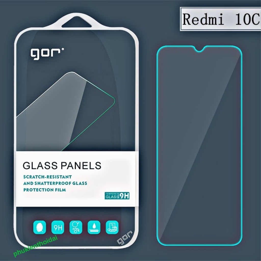 Cường lực Gor Redmi 10C / Redmi 12C / Redmi 13C trong suốt chơi game mượt không full màn hình