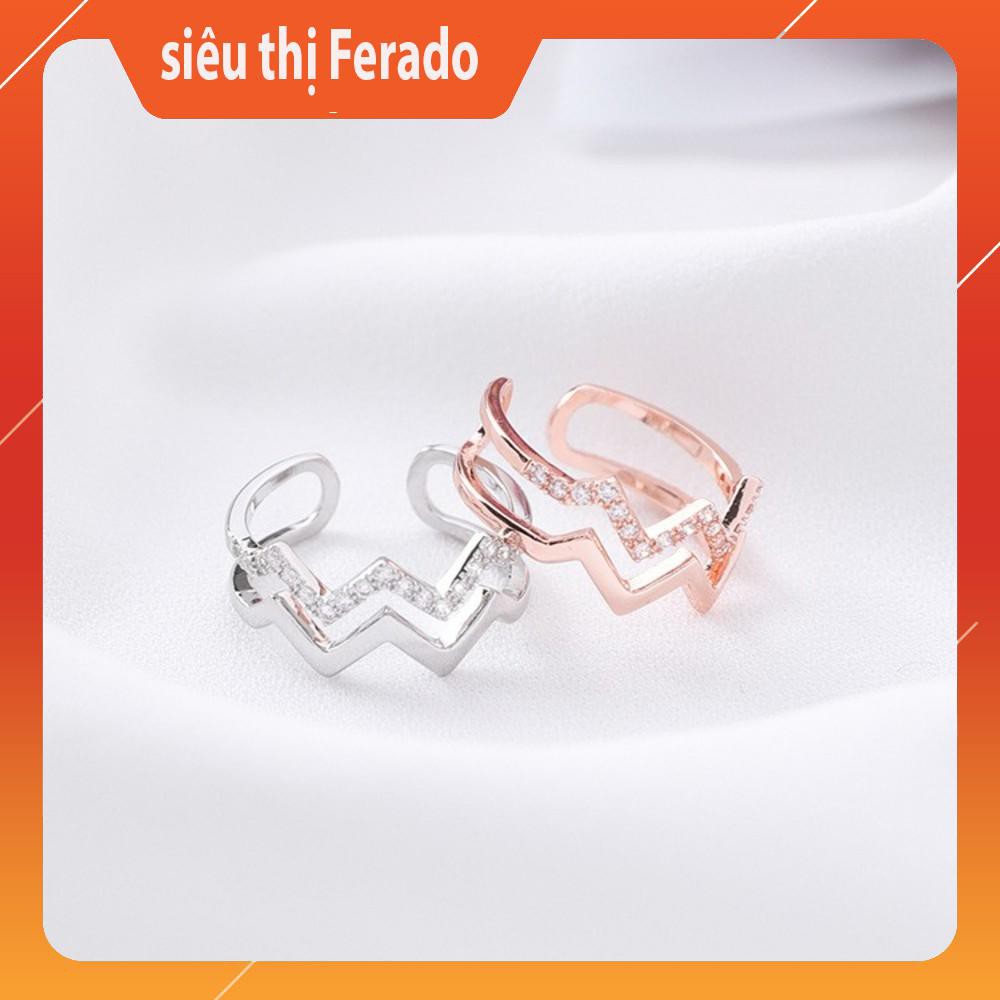 [siêu rẻ] Nhẫn nữ bạc 925 N001T hình học zíc zắc hàn quốc